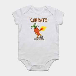 Karate carrot funny Baby Bodysuit